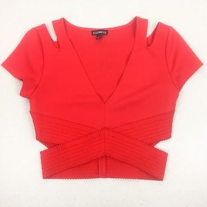 BOGO Express | Red Criss Cross Cropped Top